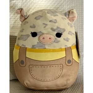 Squishmallows Rosie the Pig in Overalls 8"H NWT